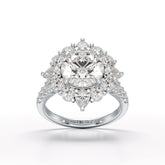 4.95 Carat Round Pear Lab Diamond Ring - Jama Jewels